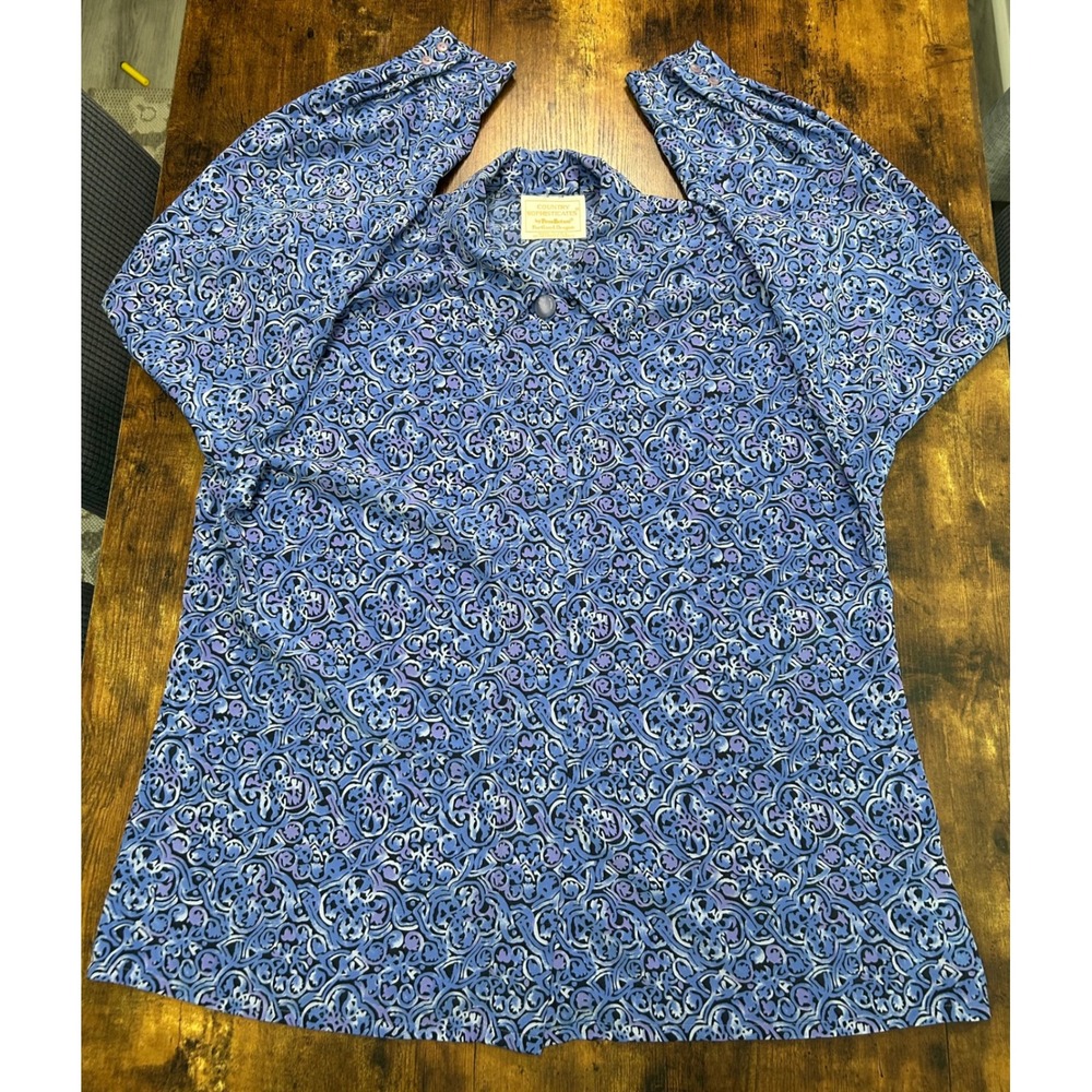Vintage Country Sophisticates Pendleton Blue‎ Medallion Button Up Blouse Size 18